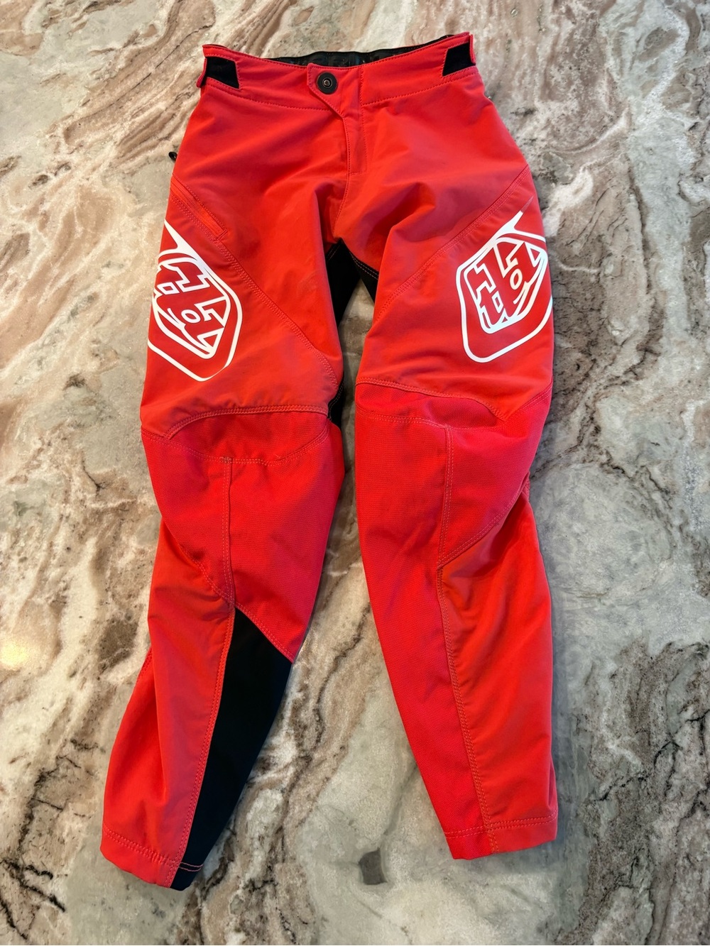 Troy Lee Designs Sprint Red Motocross Pants Youth 24 Red and Black Racing Gear